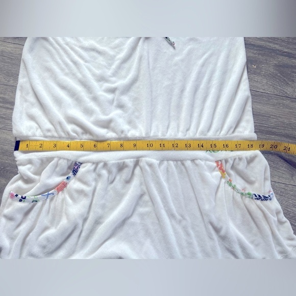 XOXO White Terry Cloth Cover Up Swim Dress with Colorful Trim. Size XL - Picture 9 of 11